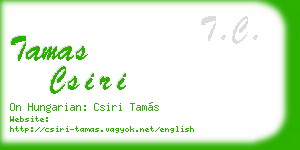 tamas csiri business card